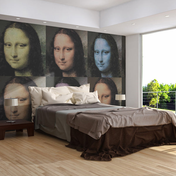 acquista Fototapete – Das Geheimnis des Lächelns der Mona Lisa 450x270cm Erroi