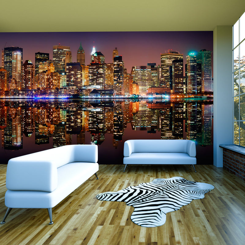 Fotomurale - Gold Reflections - Nyc 550X270 cm Carta da Parato Erroi-1