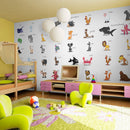 Fotomurale - Learning By Playing Animals 550X270 cm Carta da Parato Erroi-1