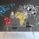 Fotomurale - Map Of The World - Colorful Solids 350X270 cm Carta da Parato Erroi-1