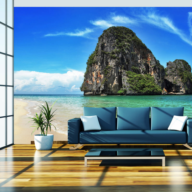 Fotomurale - Esotico Paesaggio, Spiaggia Railay, Thailandia 200X154 cm Carta da Parato Erroi-1