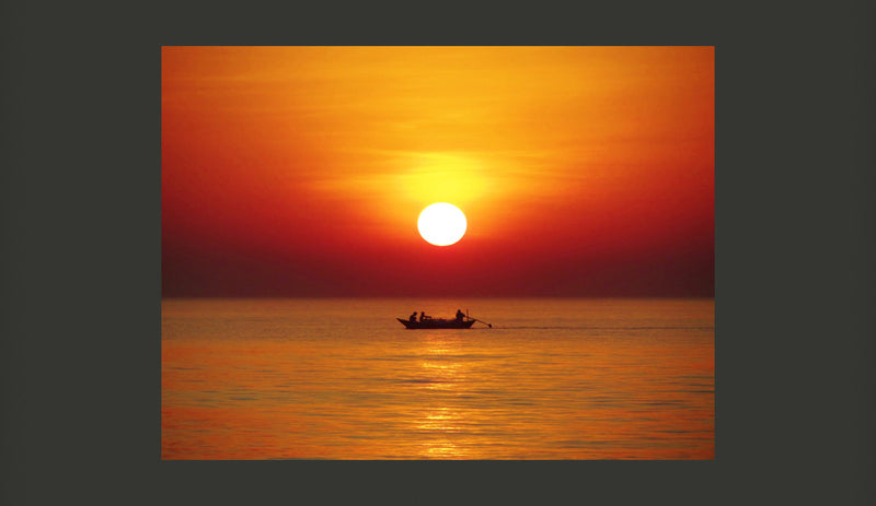 Fotomurale - Barca da Pesca Al Tramonto 200X154 cm Carta da Parato Erroi-2