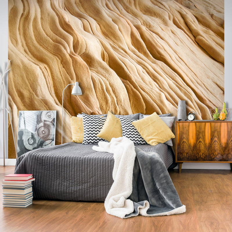 Fotomurale - Wavy Sandstone Forms 200X154 cm Carta da Parato Erroi-1