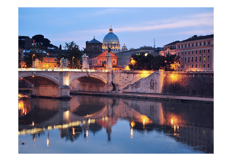 Carta da Parati Fotomurale - Vista Notturna su Roma 200x154 cm Erroi-2