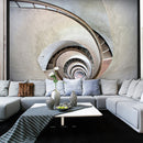 Fotomurale - White Spiral Stairs 200X154 cm Carta da Parato Erroi-1