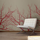 Fotomurale - Red-Hot Branches 200X154 cm Carta da Parato Erroi-1