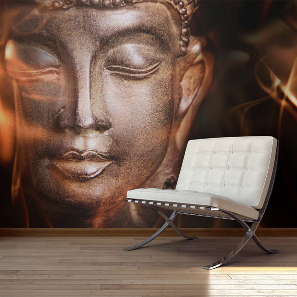 Aufkleber - Buddha. Feuer der Meditation. Falsches Hintergrundbild prezzo