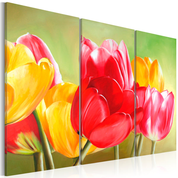 Leinwandbild - Tulpen blühen wieder Erroi sconto