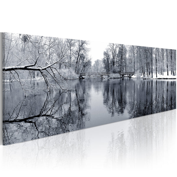 Leinwandbild - Winterlandschaft Erroi sconto