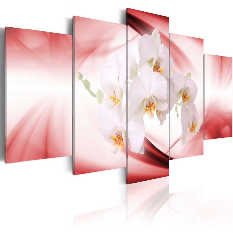 Quadro - Fiore di Orchidea in Rosa e Bianco 100X50Cm Erroi-1