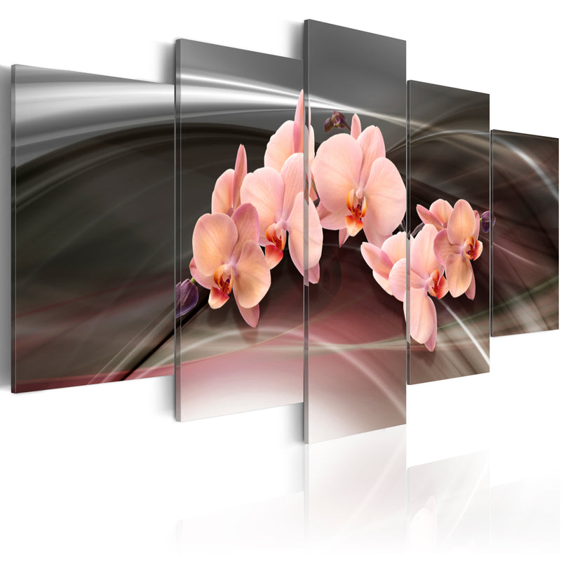 Quadro - Orchidea Rosa su Sfondo Scuro 100X50Cm Erroi-1