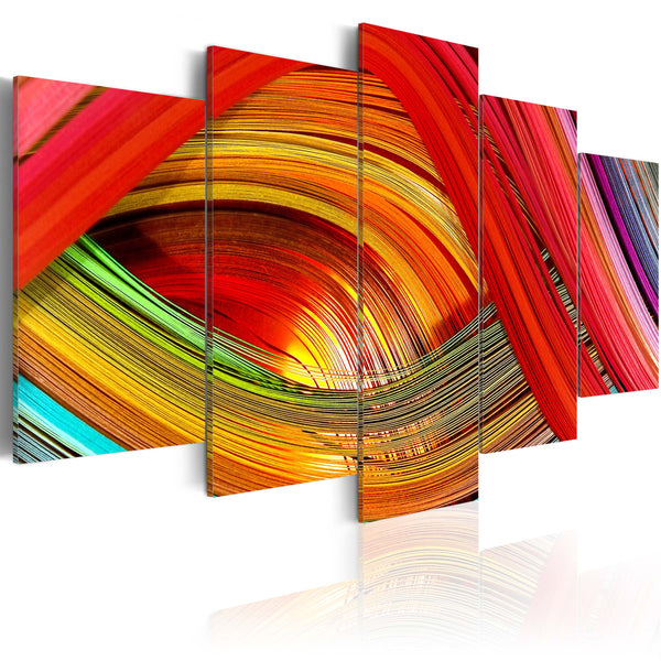 sconto Malerei - Abstraktion mit farbigen Streifen 100x50cm Erroi