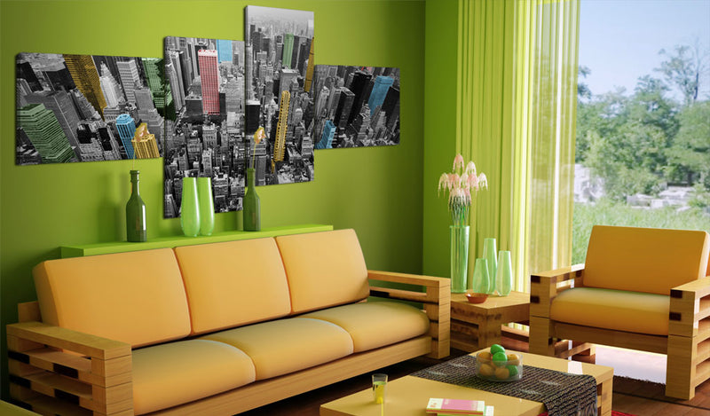 Quadro - New York in Un Arrangiamento Sorprendente 100X45Cm Erroi-2