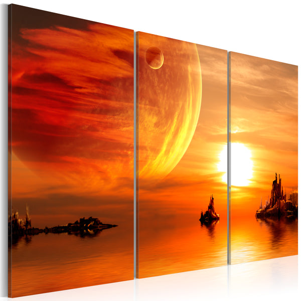 sconto Gemälde - Utopischer Sonnenuntergang 60x40cm Erroi