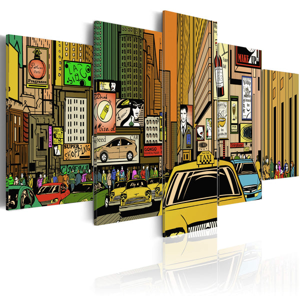 Poster - Straßen Von New York In Einem Comicstrip prezzo