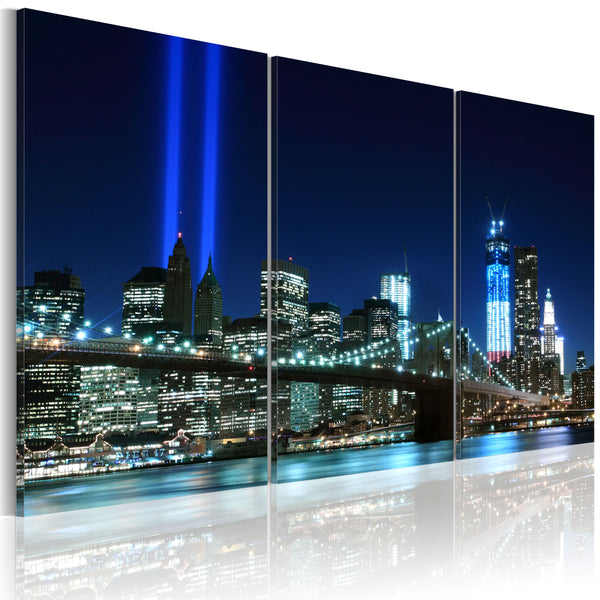 sconto Gemälde - Blaue Lichter von New York 60x40cm Erroi