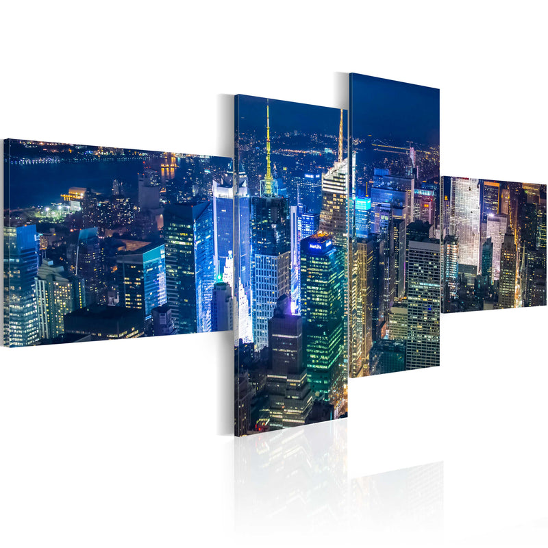 Quadro - New York di Colore Indigo 100x45cm Erroi-1