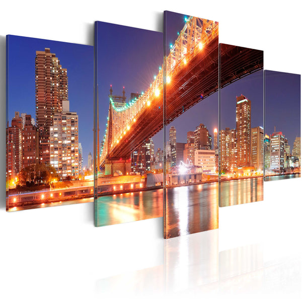 Rahmen - Goldene Reflexionen - New York 100x50cm Erroi sconto