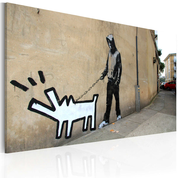 Leinwandbild - Hund bellt Banksy Erroi prezzo