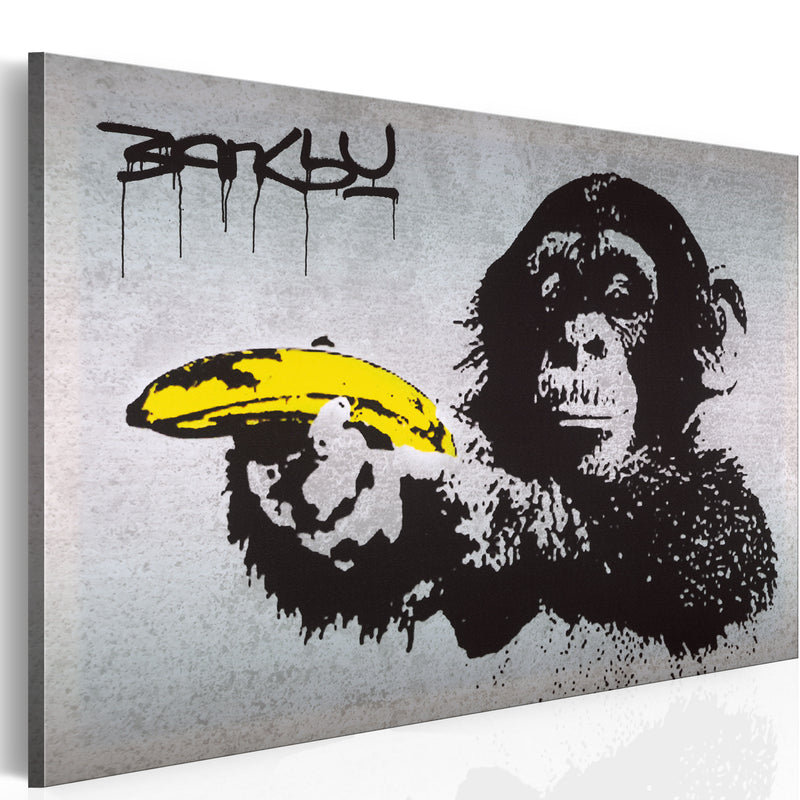 Quadro - Fermo Che La Scimmia Spara! Banksy 60X40Cm Erroi-1