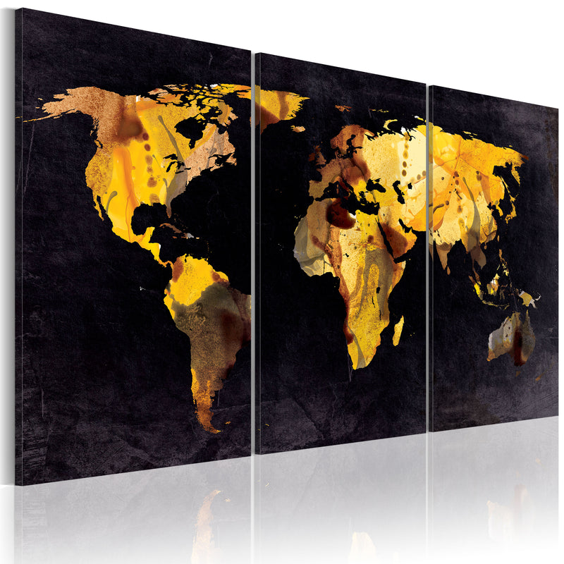 Quadro - Mappa Del Mondo: Sabbie Moventi 60X30Cm Erroi-1