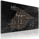 Quadro - Text Map Of Spain On The Blackboard 60X40Cm Erroi-1