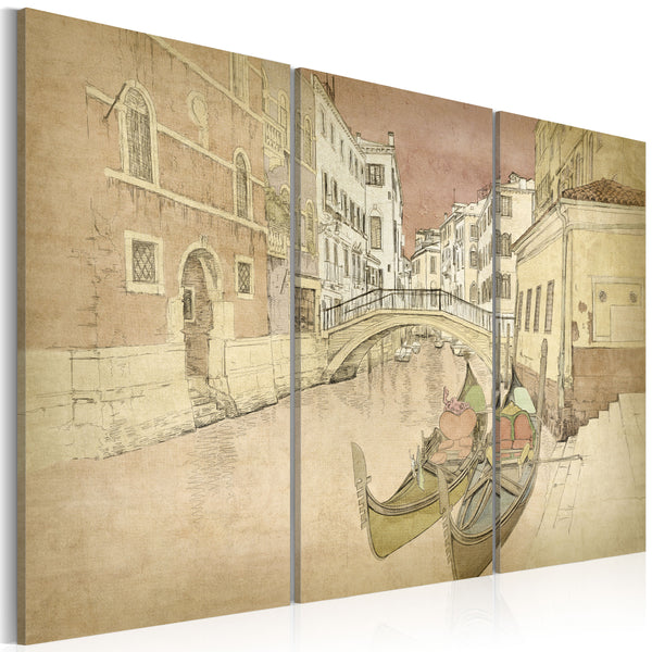 sconto Leinwandbild - Stadt der Liebenden - Triptychon-Fehler