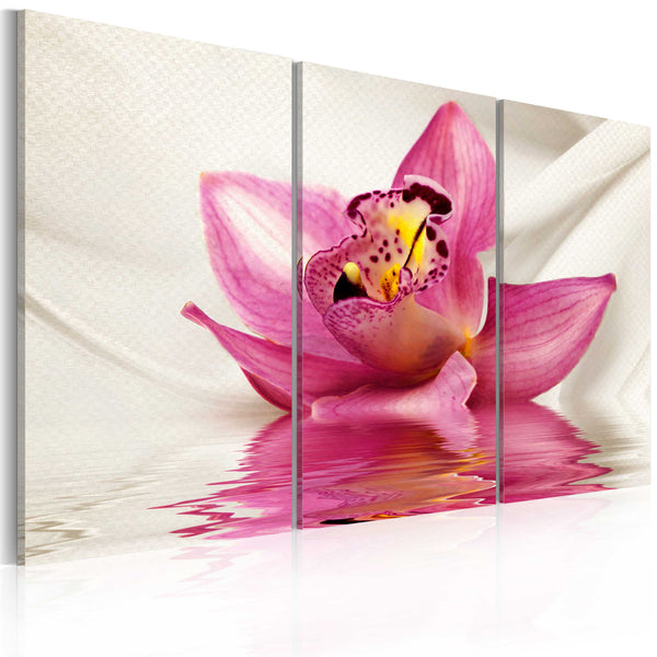 Leinwandbild - Ungewöhnliche Orchidee - Triptychon Erroi sconto