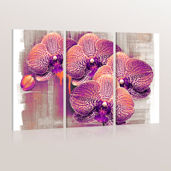 Rahmen - Künstlerische Blume - Triptychon 60x40cm Erroi prezzo