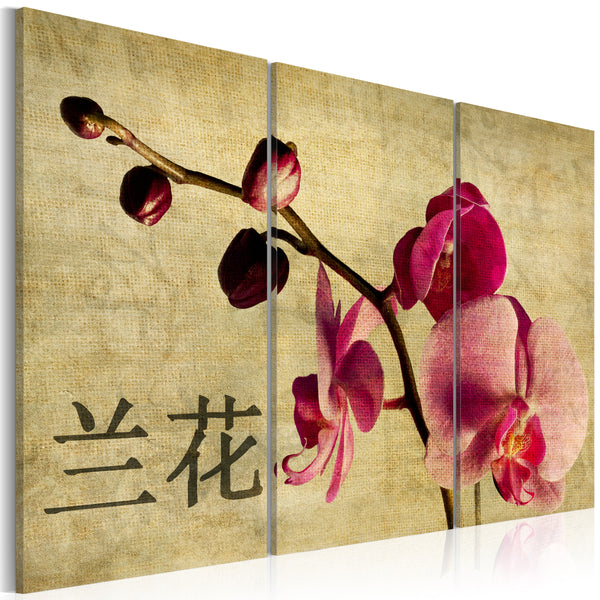 prezzo Rahmen - Triptychon, Orient und Orchidee 60x40cm Erroi