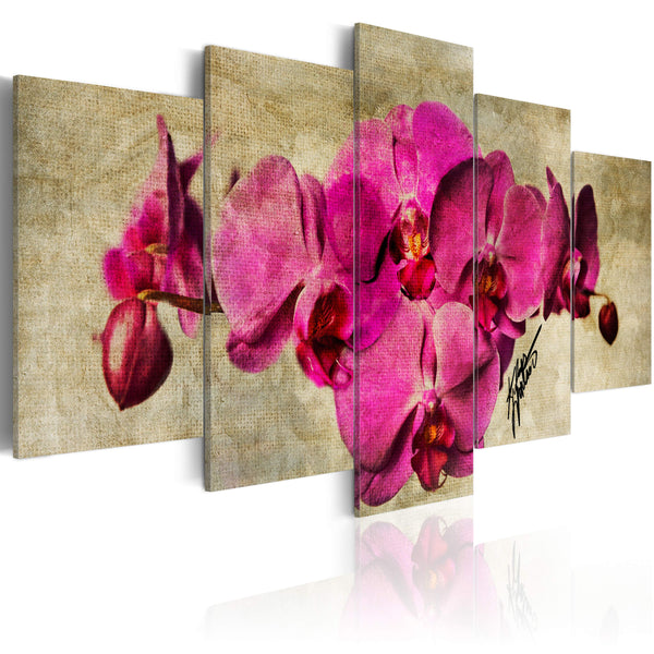 prezzo Rahmen - Orchideen auf Leinwand - 5 Stück 100x50cm Erroi