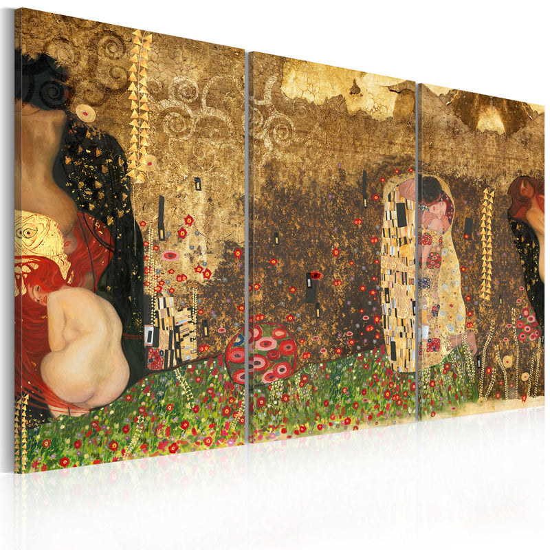 Quadro - Gustav Klimt - Ispirazione, Trittico 60X40Cm Erroi-1