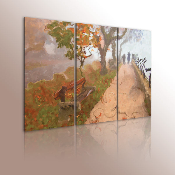 prezzo Rahmen - Herbstpromenade - Triptychon 60x40cm Erroi