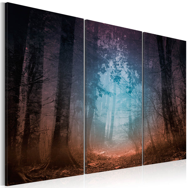 sconto Leinwandbild - Waldrand - Triptychon Erroi