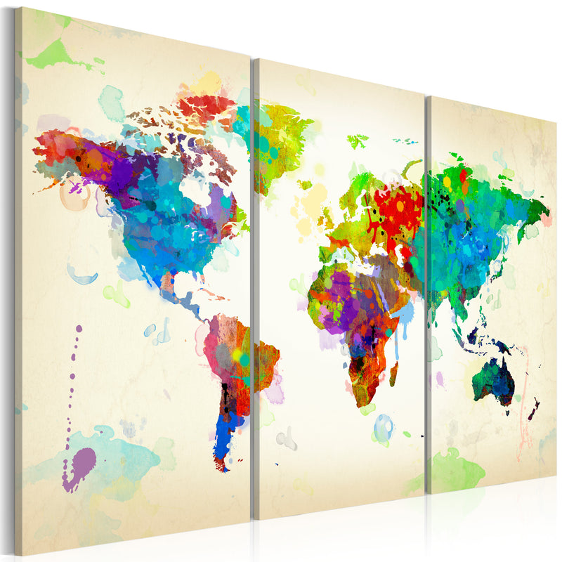 Quadro - All Colors Of The World - Triptych 60X40Cm Erroi-1