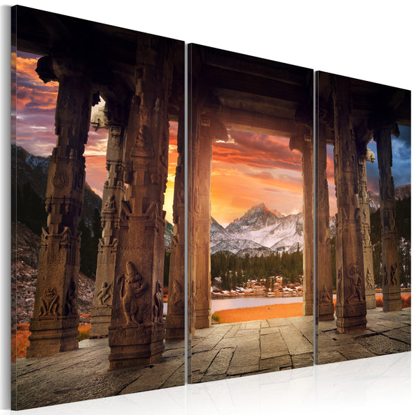 Rahmen - Meditationszeit - Triptychon 60x40cm Erroi prezzo