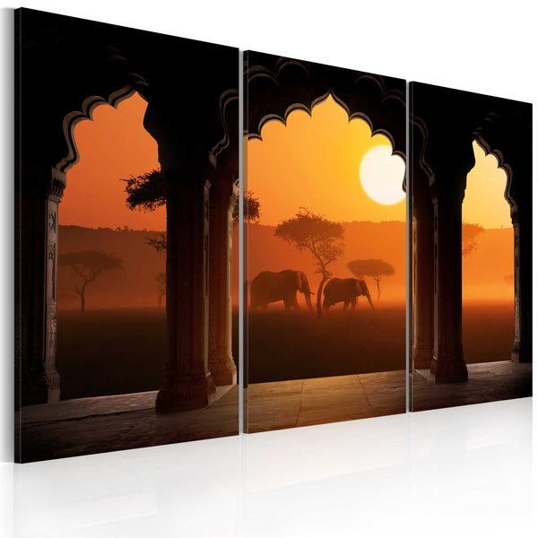 prezzo Rahmen - Ruhiges Afrika - Triptychon 60x40cm Erroi