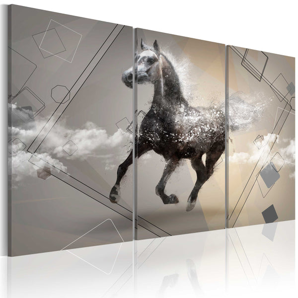 prezzo Rahmen - Fantasievoller Galopp - Triptychon 60x40cm Erroi