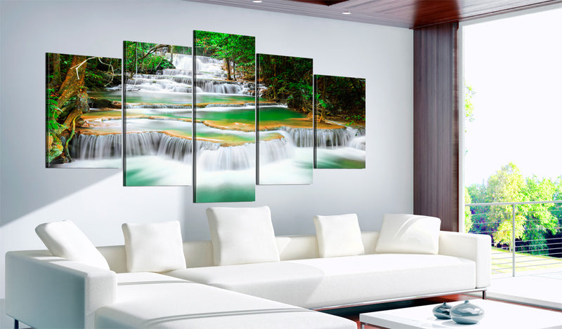 Quadro - Cascata Silvestre di Kanchanaburi, Thailandia 100x50cm Erroi-2