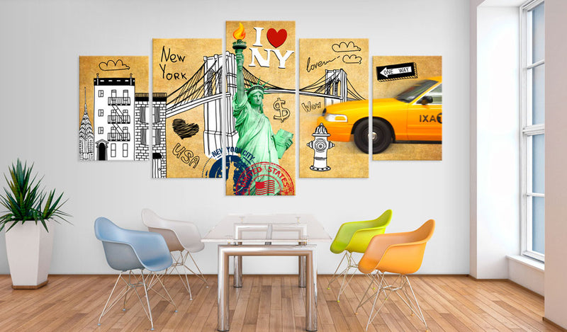 Quadro - per Amore di New York 100X50Cm Erroi-2