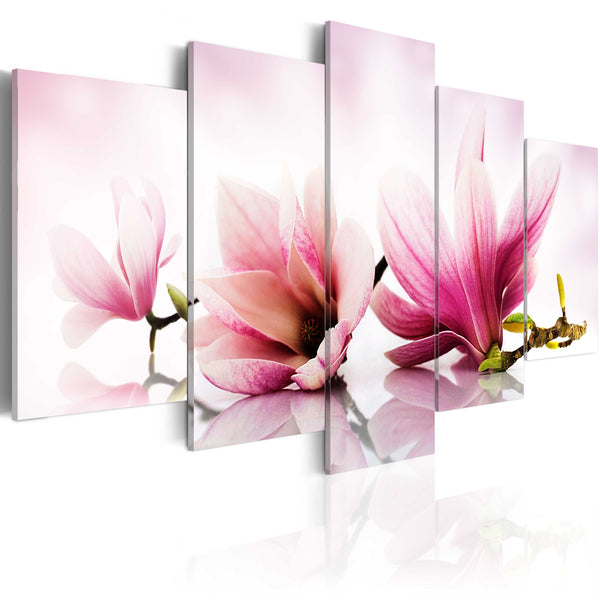 Leinwandbild - Magnolien Rosa Blumen Erroi sconto