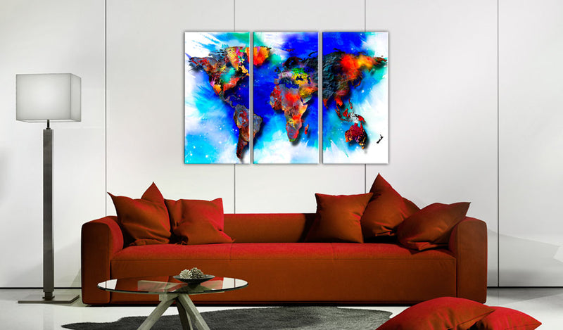 Quadro - Rainbow Map 60X40Cm Erroi-2