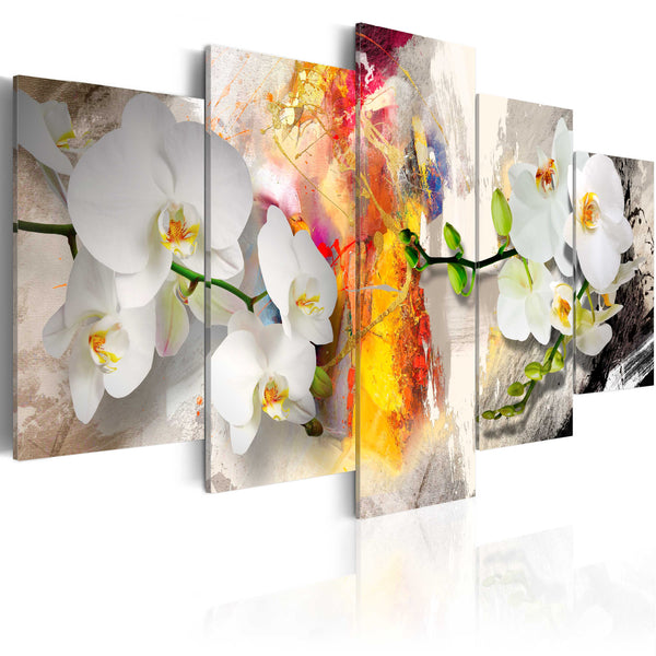 Leinwanddruck - Orchidee und Erroi-Farben sconto