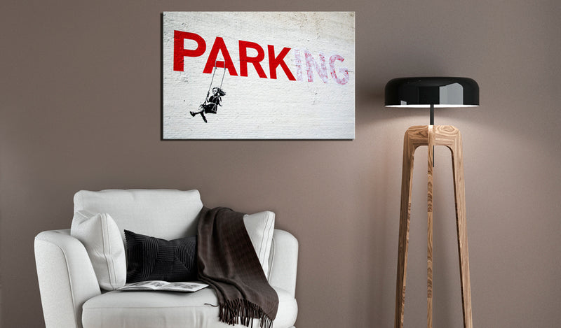 Quadro - Parking Girl Swing By Banksy 60X40Cm Erroi-2