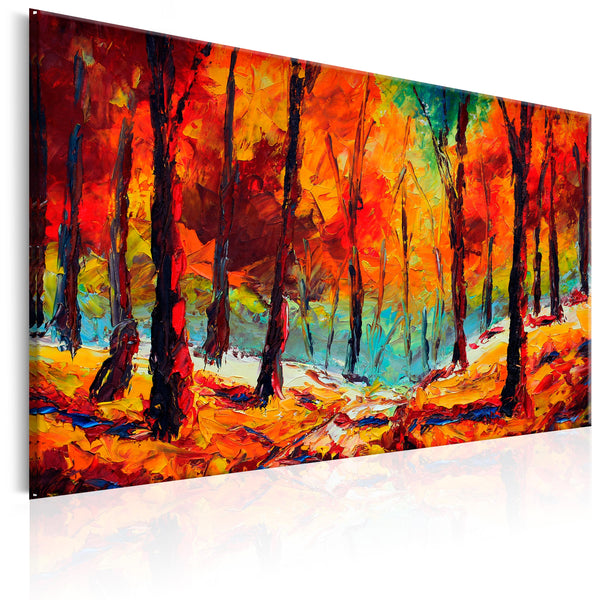 sconto Gemaltes Bild - Künstlerischer Herbst 90x60cm Erroi