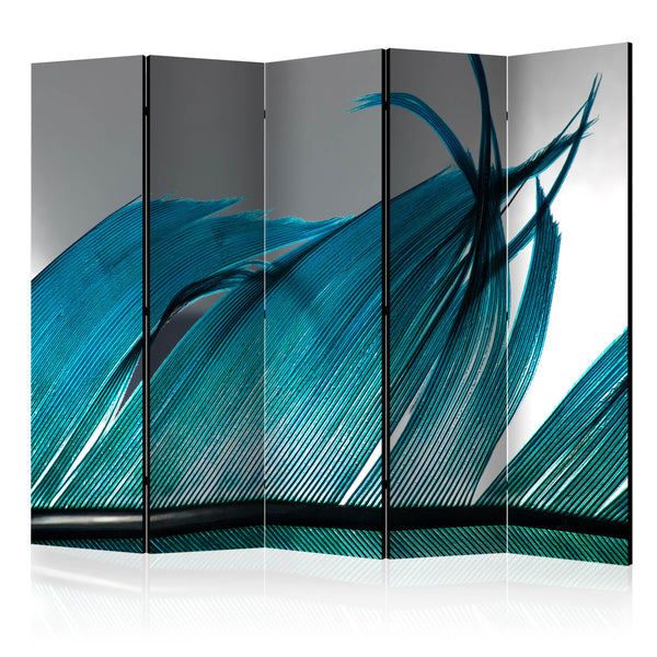 Raumteiler 5 Paneele - Turquoise Feather II 225x172cm Erroi prezzo