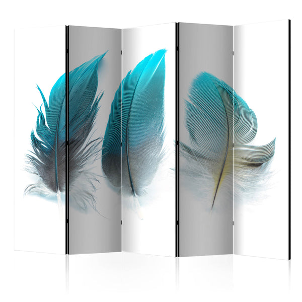 online Raumteiler 5 Paneele - Blue Feathers II 225x172cm Erroi