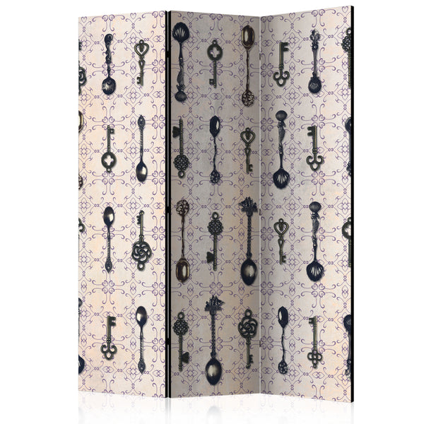 Paravent 3 Panels - Retro Style - Silver Spoons 135x172cm Erroi prezzo