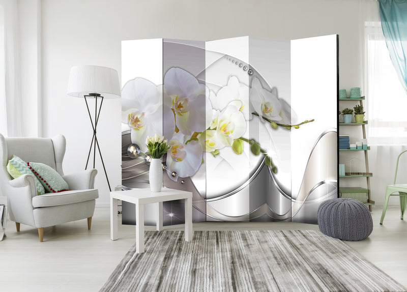 Paravento 5 Pannelli - Pearl Dance Of Orchids II 225x172cm Erroi-2