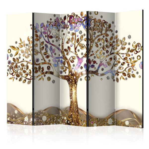 prezzo Paravent 5 Paneele - Golden Tree II 225x172cm Erroi